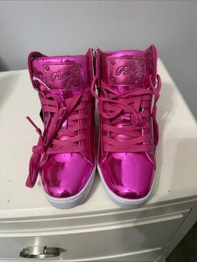 NWT-Pastry Metallic Hot Pink High-Top Sneakers—Size 6M